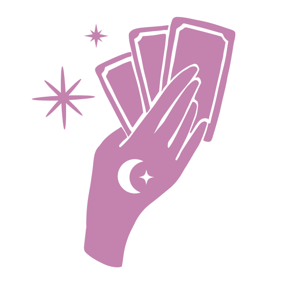 Manos con cartas de tarot